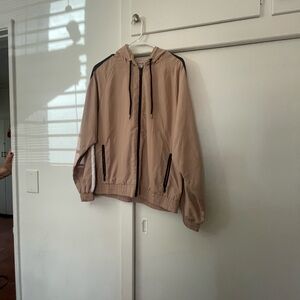 Men's Beige Hooded Jacket